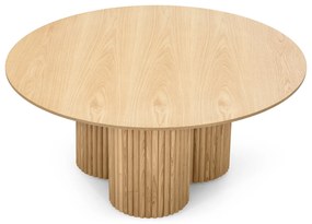 Kruhový konferenční stolek Vesby 100 cm dub přírodní/jasan