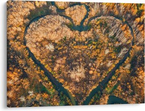 Obraz - Rieka v tvare srdca (70x50 cm)