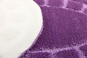 Kúpeľňový koberček Ocean fialový ovál