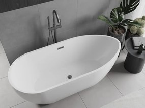 Mexen Eos, voľne stojaca vaňa 170 x 75 cm, biela, grafitový prepad, 52471707500-66