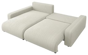 Krémová menčestrová rozkladacia rohová pohovka (variabilná) Sara – Ropez