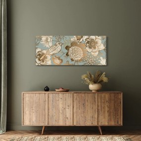 Obraz zlatých kvetov (120x50 cm)