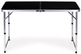 Bestent Kempingový stôl skladací 120x60cm a 4 stoličky Black