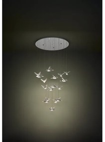 Eglo 390402 - LED Stmievateľný luster na lanku PARATEBUENO 17xLED/3W/230V chróm