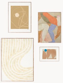 Súprava zarámovanej nástenné galérie Artwall No. 07, 4 diely