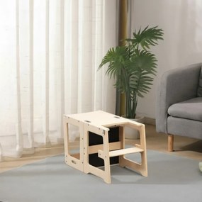 Učiaca veža 3v1 Mooby 35 naturálna