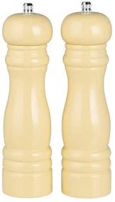 Sada 2 drevených svetložltých mlynčekov na soľ a korenie LIGHT YELLOW