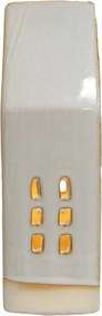 Béžový porcelánový domček s LED svetielkami Chrie - 8*5*18 cm