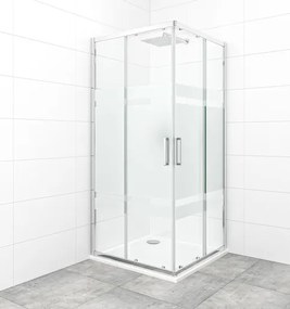Sprchový kút štvorec 90x90 cm SAT TEX SATBKTEXQ90CRS