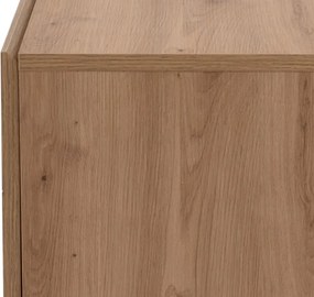 Široká TV skrinka Nola, dub artisan/čierna