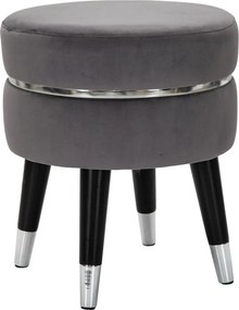 Sivá zamatová podnožka Paris – Mauro Ferretti