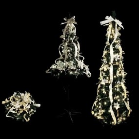 Aigostar - LED vonkajší vianočný stromček 150xLED/230V 1,8m IP44 biela/zlatá studená biela