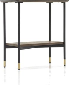 Odkladací stolík Maze 60 cm z masívu hnedý/čierny