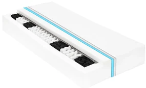 Pohovka s matracom a USB vínovo-červená zamatová 90x200 cm