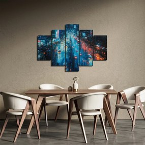 Obraz - Veľkomesto, olejomaľba (150x105 cm)