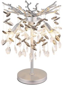 Globo 64138TS - Stolná lampa QUEENA 3xE14/40W/230V strieborná