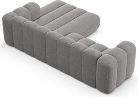 Sivá ženilková rohová pohovka (pravý roh/s leňoškou) Lupine – Micadoni