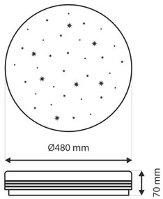 LED Stmievateľné stropné svietidlo VENTA LED/36W/230V 2700-6500K + diaľkové ovládanie