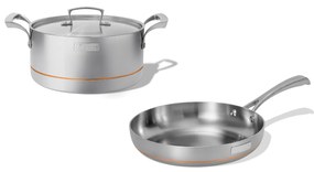 Elmich Súprava päťvrstvového nerezového riadu Penta Copper 2 ks, 1 hrniec a 1 panvica