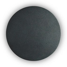 IDEAL LUX LED nástenné svietidlo COVER, okrúhle, čierne, 15cm