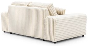 Krémová menčestrová pohovka 178 cm Justin – Ropez