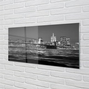 Sklenený obraz Bridge river panorama 125x50 cm