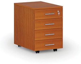 Kancelársky mobilný kontajner PRIMO WOOD, 4 zásuvky, čerešňa