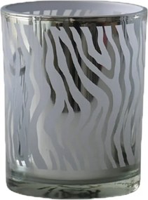 Strieborný svietnik Zebras s motívom zebry - 7 * 7 * 8cm