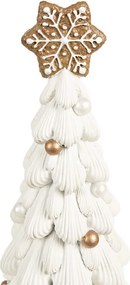 Biely cukrový stromček s perníkovou hviezdou - 13*26 cm