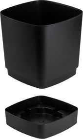 Plastový květináč s podmiskou Cubi 25x25 cm - výber z 5 prevedení