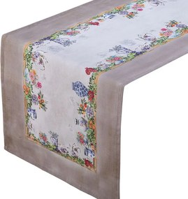 Behúň s potlačou ROZKVITNUTÁ ZÁHRADA 45 x 140 cm
