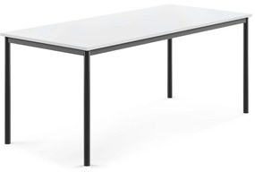 Stôl BORÅS, 1800x800x720 mm, laminát - biela, antracit