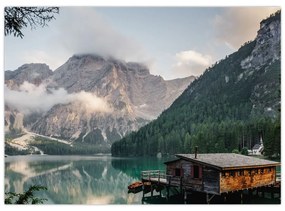 Sklenený obraz - Lake Prags (70x50 cm)