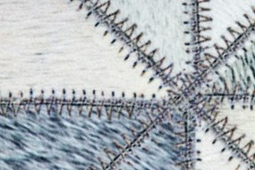 Koberec PATCHWORK 21721 béžový/sivý - imitácia kože krava, geometrický