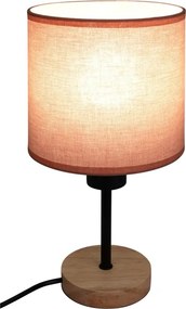 BRILAGI - Stolná lampa BOBO WOOD 1xE27/25W/230V dub/čierna/ružová