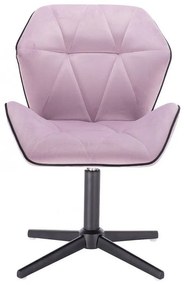 LuxuryForm DESIGN Stolička MILANO MAX VELUR na čiernom kríži - levanduľa