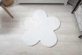 styldomova Detský biely koberec NEW DOLLY kvietok