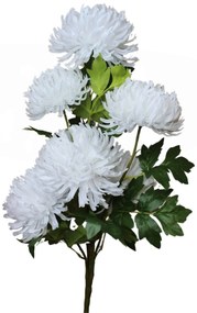 Biela umelá kytica s chryzantémami 68cm