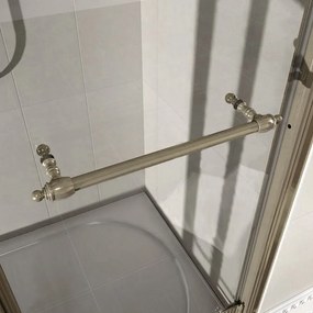 Gelco Gelco, ANTIQUE sprchové dvere 800mm, číre sklo, pravé, bronz, svetlý odtieň, GQ1380RCL