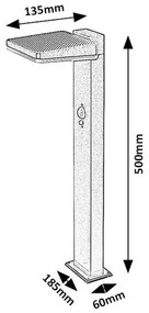 Rabalux 77079 solárny vonkajší stĺpik s PIR a funkciou stmievania Lasset