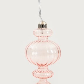 Závesná vianočná dekorácia ROLLIS ružová 751929