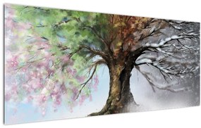 Obraz - Strom štyroch ročných období (120x50 cm)