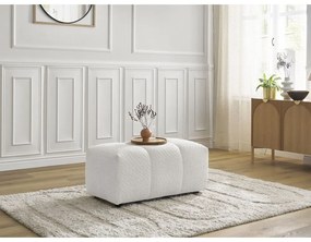 Biela podnožka z textílie buklé Roxelane – Bobochic Paris