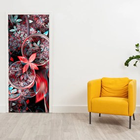 Fototapeta na dvere - Abstrakcia exotických kvetov (95x205cm)