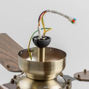 ZEVENTI - Stropný ventilátor NAVAGIO 1xE27/60W/230V hnedá