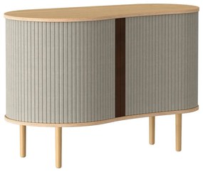 Nízka komoda v dekore duba v béžovo-prírodnej farbe s posuvnými dverami 100x67 cm Audacious – UMAGE