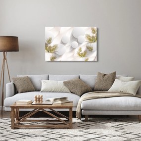Obraz - 3D kruhy s kvetinami (90x60 cm)