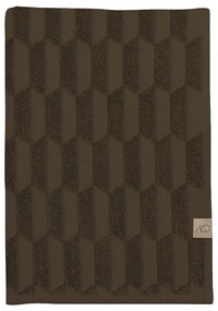 Tmavohnedý bavlnený uterák 50x95 cm Geo – Mette Ditmer Denmark