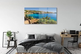 Obraz na akrylátovom skle Španielsko pobrežie mora mesto 140x70 cm
