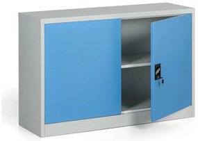 Kovová spisová skriňa, demontovaná, 1 polica, 1200 x 800 x 400 mm, modrá